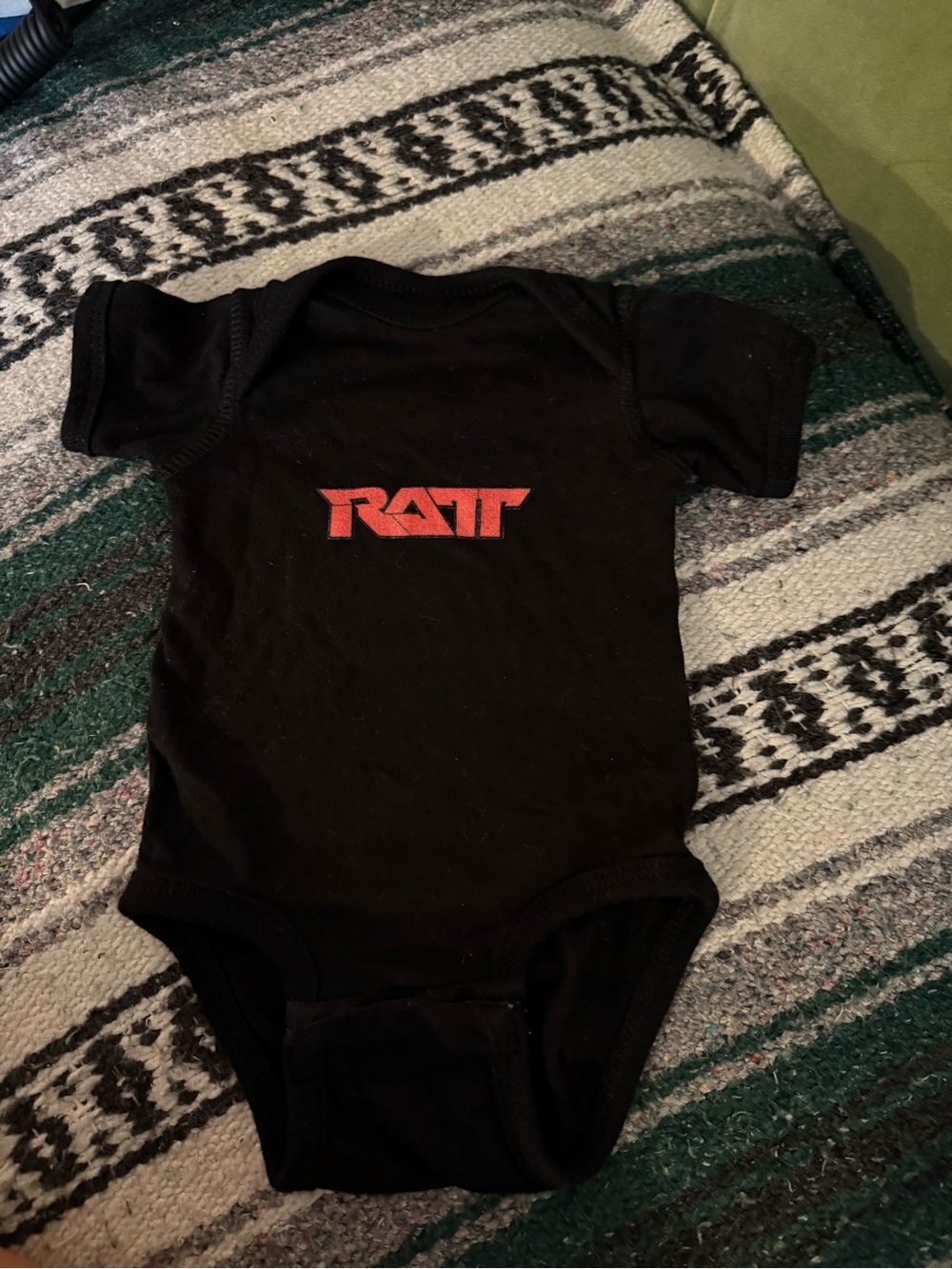 Ratt - 80s Band - Classic Black Baby One-Piece Bodysuit